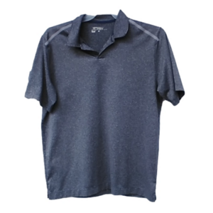 2/25 NIKE Golf Tour Performance Dri-Fit Grey Polo Short Sleeve Shirt Mens L EUC